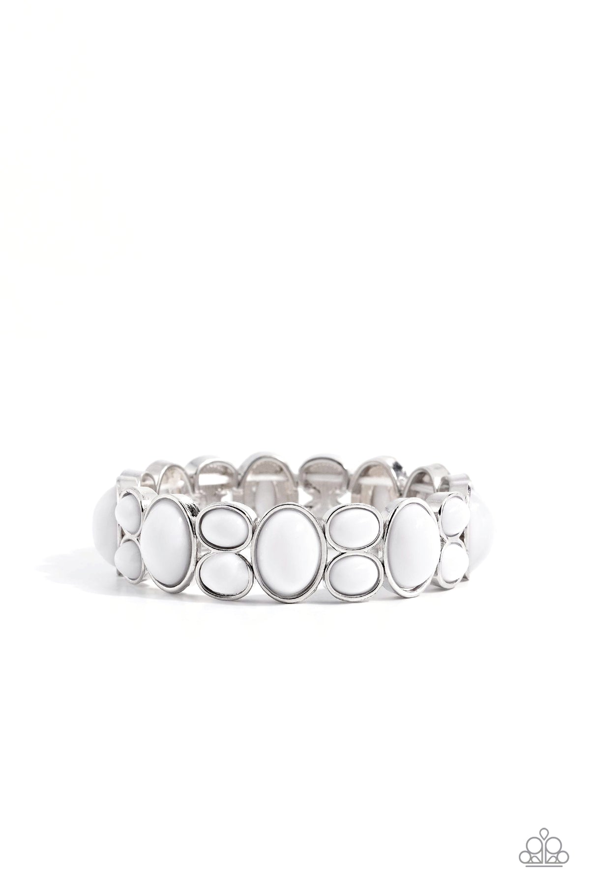 Paparazzi Accessories - Tic Tac Dance - White - Paparazzi Accessories