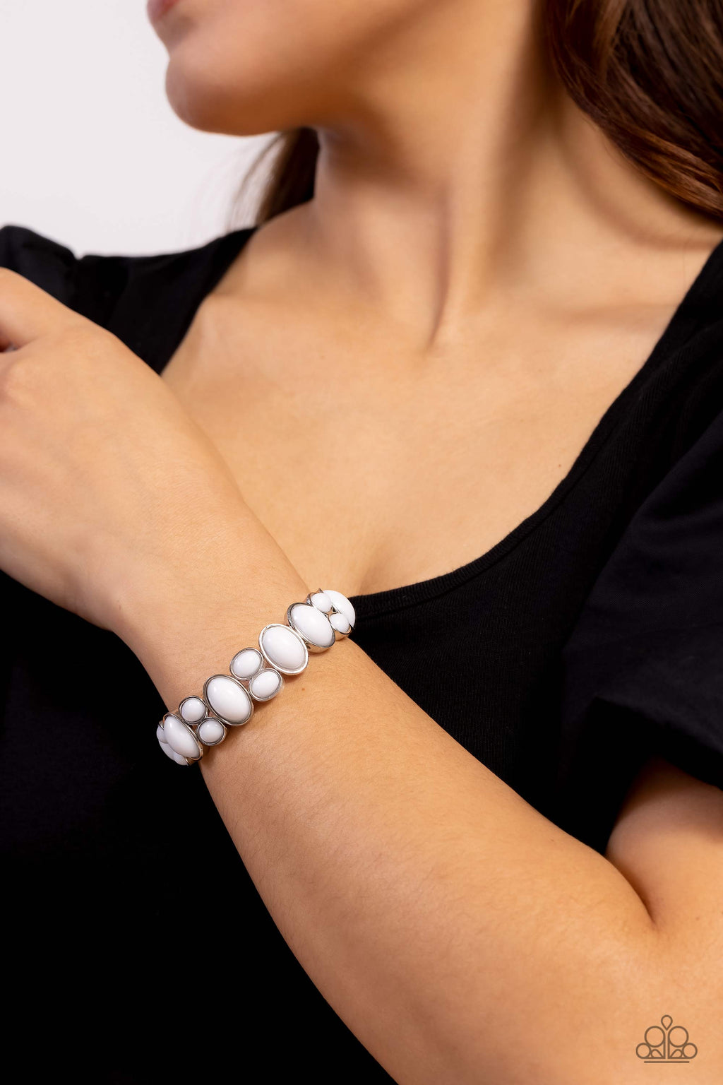 Paparazzi Accessories - Tic Tac Dance - White - Paparazzi Accessories