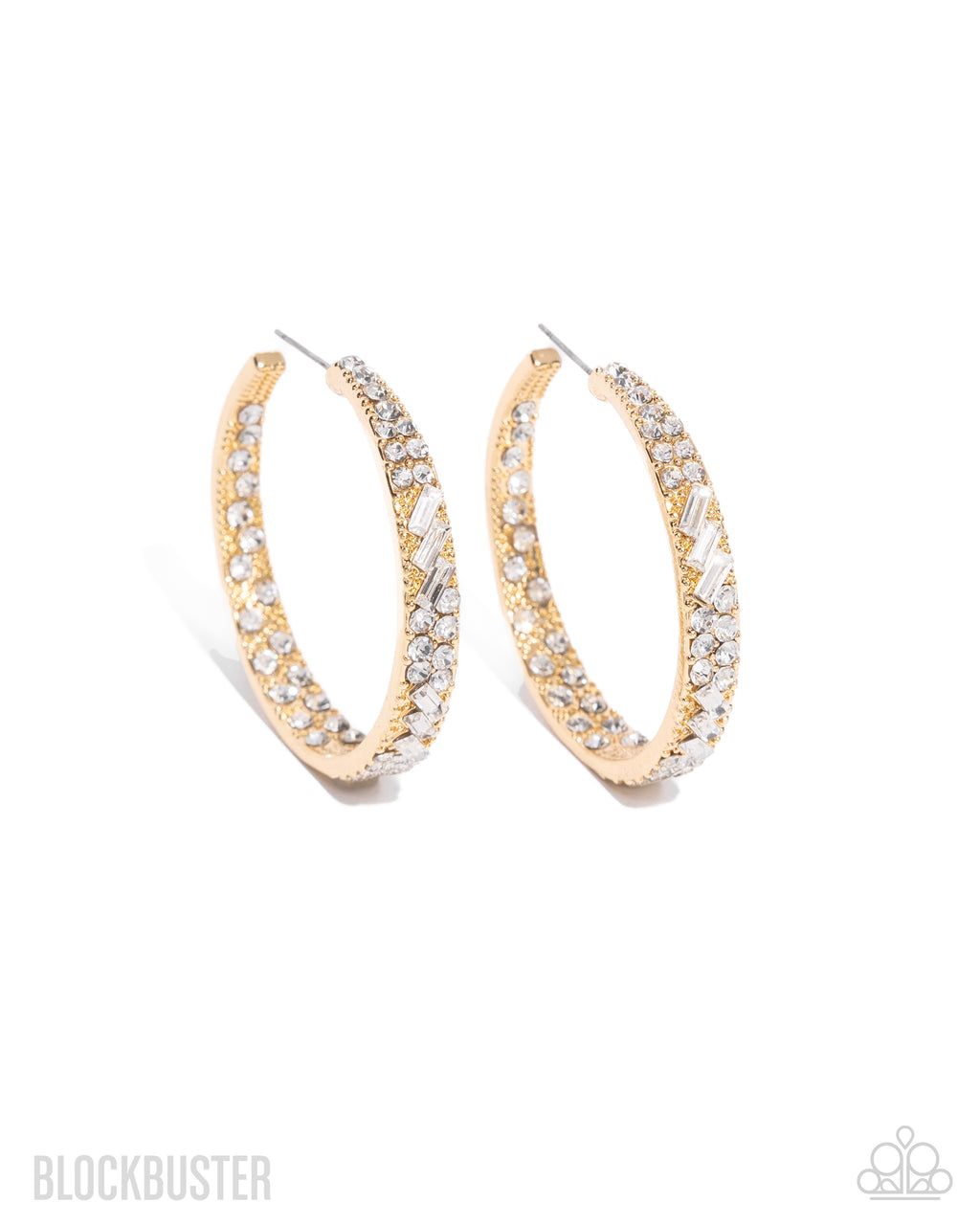 Paparazzi Accessories - GLITZY By Association - Gold - Post Back Earrings