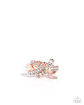Paparazzi Accessories - Bow Beacon - Rose Gold - Ring