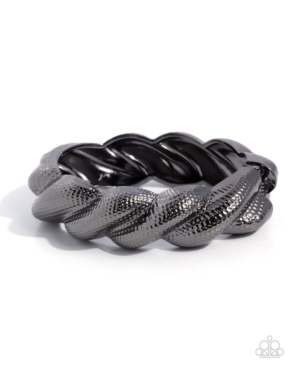 Paparazzi - Brazen Braid - Black - Bracelet Hinged