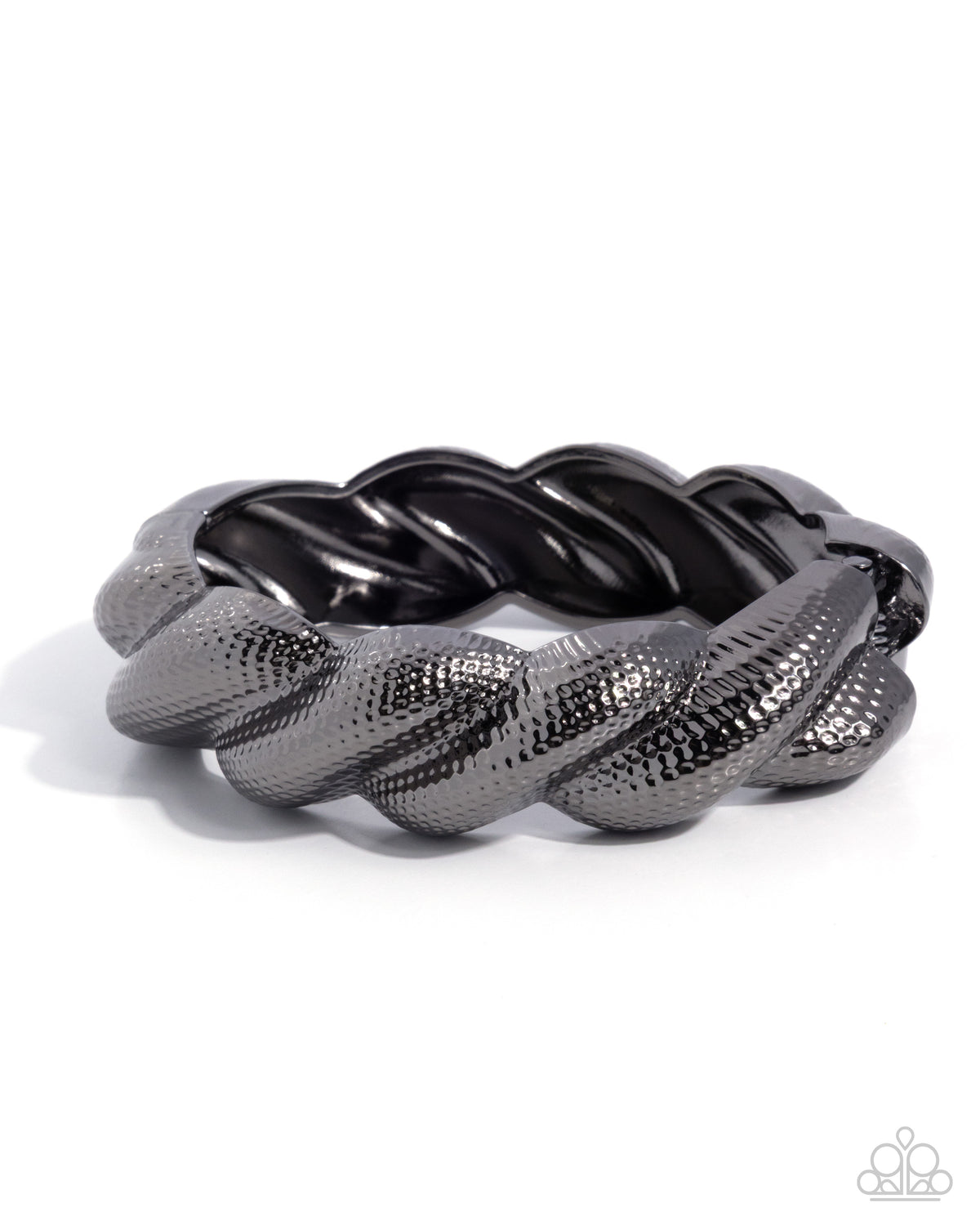 Paparazzi - Brazen Braid - Black - Bracelet Hinged