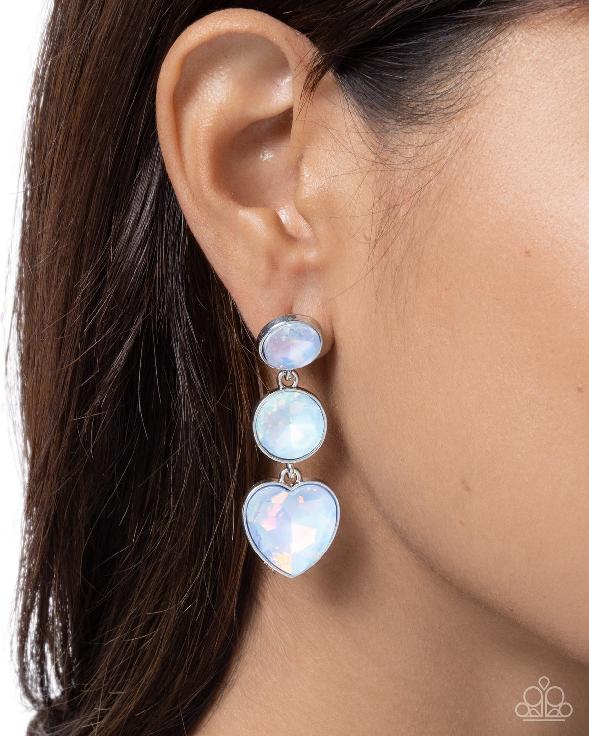 Paparazzi Accessories - Pretty Poised - Blue - Post - Hearts