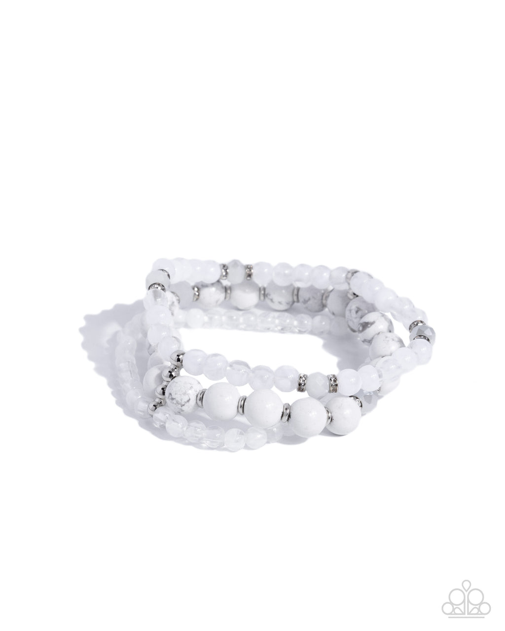 Paparazzi - Southwestern Stack - White - Bracelet