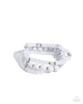 Paparazzi - Southwestern Stack - White - Bracelet