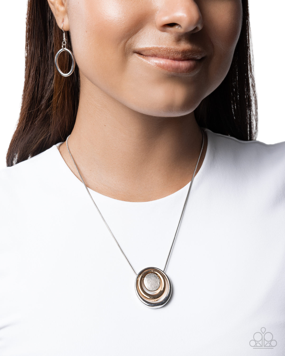 Paparazzi - Concentric Candidate - Silver - Multi Necklace