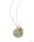 Paparazzi Accessories - Swimming With Turtles - Gold - Lanyard