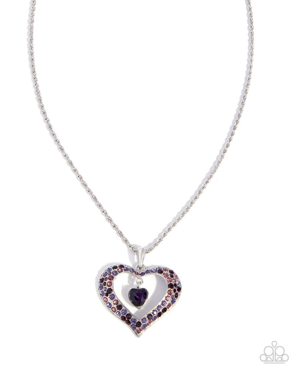 Paparazzi Accessories - Cupid Connection - Purple - Necklace - Heart
