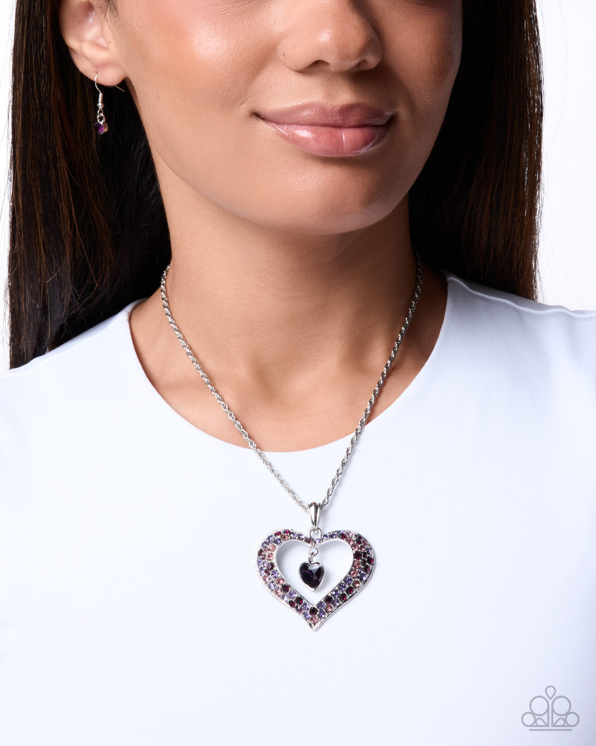 Paparazzi Accessories - Cupid Connection - Purple - Necklace - Heart